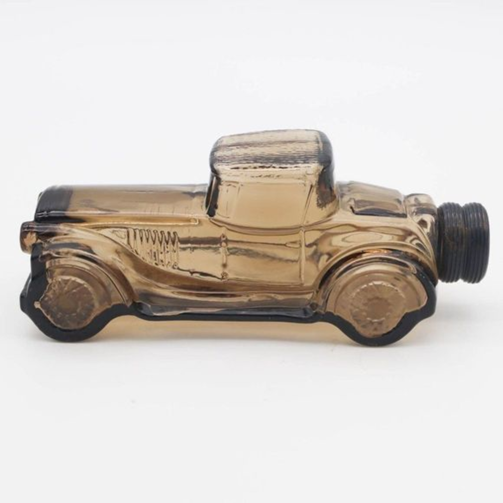 Vintage Avon Car Colone Bottle, Sterling‎ Six, Brown Glass, Empty, 7",